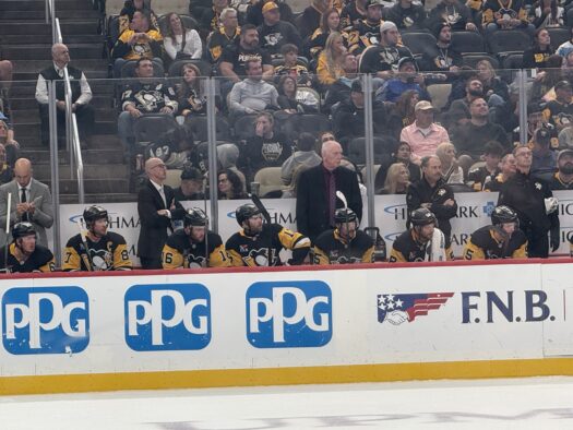 Dan Muse, Penguins Look on in a 6-1 loss